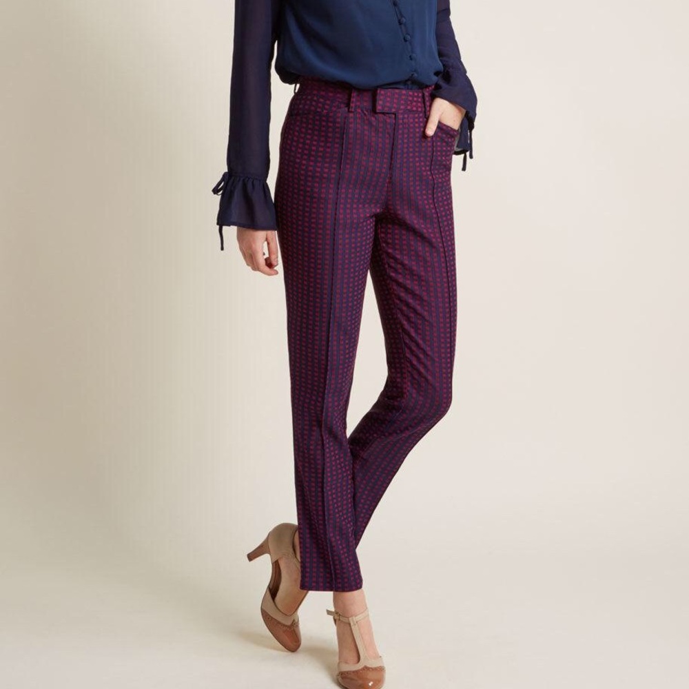 Modcloth Retro Trousers Pants with Seaming in XL